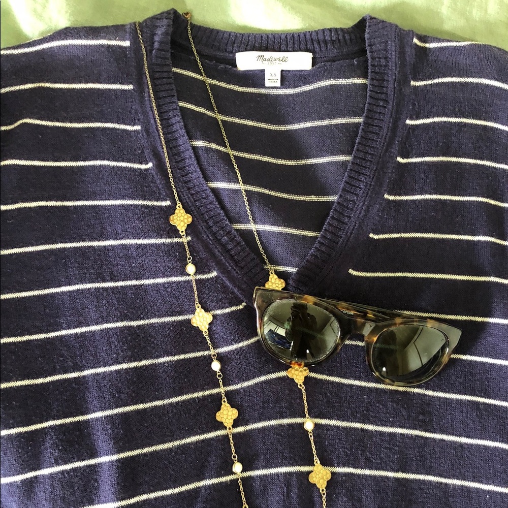 Madewell navy stripped sweater